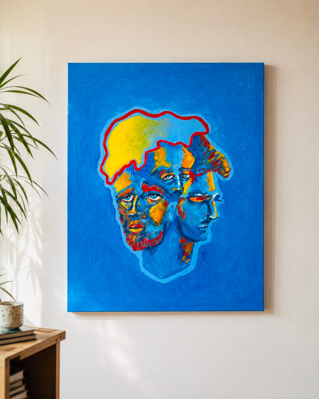 "Caterpillar" Oil painting on wood
