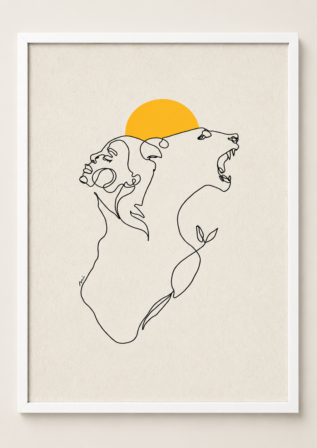 Lioness — framed print